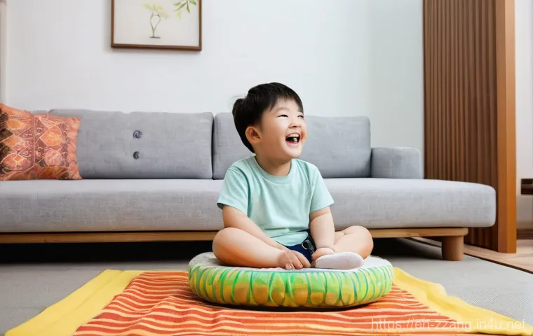 짱구의 국내 인기도와 이유 - **Prompt:** An animated scene depicting the Noh family (Korean localized names: Shin Jjangu, Bong Mi...